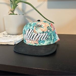 Miami floral flatbill ball cap